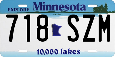 MN license plate 718SZM