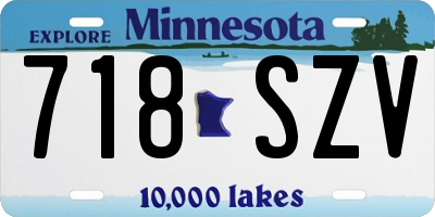 MN license plate 718SZV