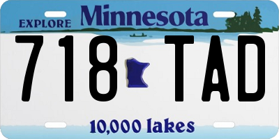 MN license plate 718TAD