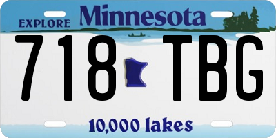 MN license plate 718TBG