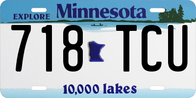 MN license plate 718TCU