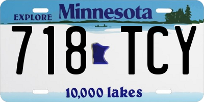 MN license plate 718TCY