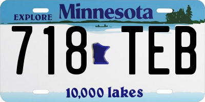 MN license plate 718TEB