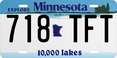 MN license plate 718TFT