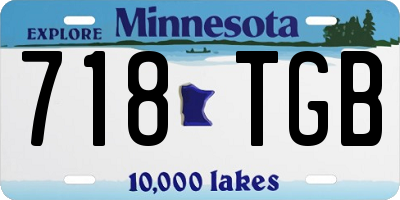 MN license plate 718TGB