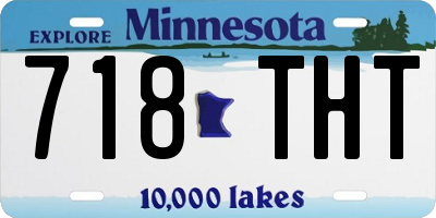 MN license plate 718THT