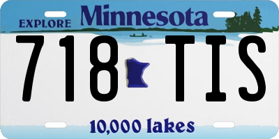 MN license plate 718TIS