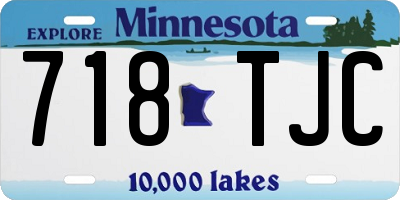 MN license plate 718TJC
