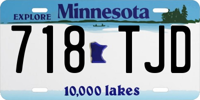 MN license plate 718TJD