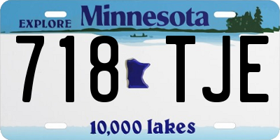 MN license plate 718TJE