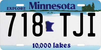 MN license plate 718TJI