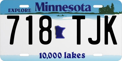 MN license plate 718TJK