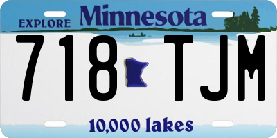 MN license plate 718TJM