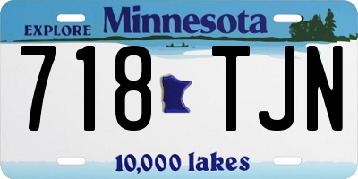 MN license plate 718TJN