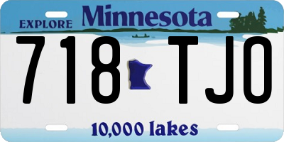 MN license plate 718TJO