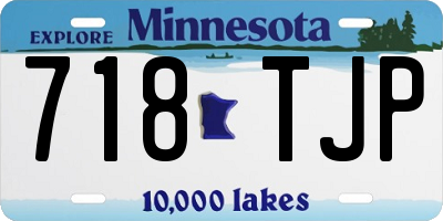 MN license plate 718TJP