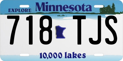 MN license plate 718TJS