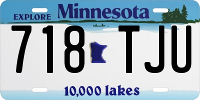 MN license plate 718TJU