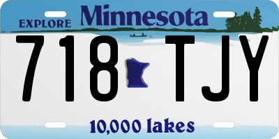 MN license plate 718TJY