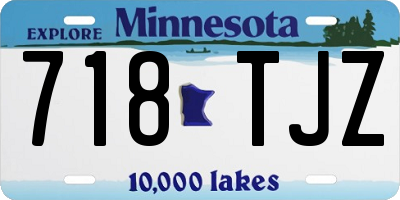 MN license plate 718TJZ