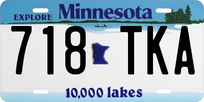MN license plate 718TKA