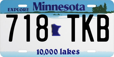 MN license plate 718TKB