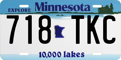 MN license plate 718TKC