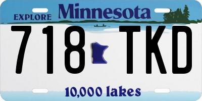 MN license plate 718TKD