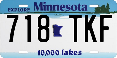 MN license plate 718TKF