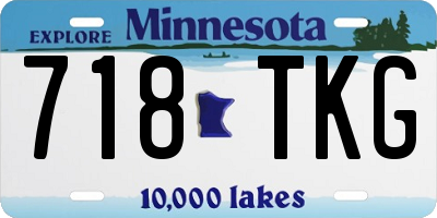 MN license plate 718TKG