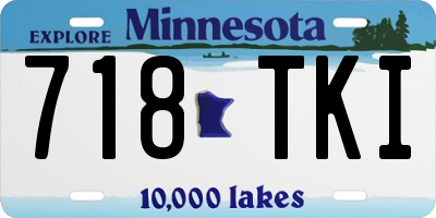 MN license plate 718TKI