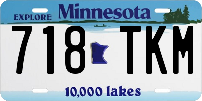 MN license plate 718TKM
