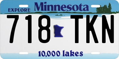 MN license plate 718TKN