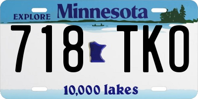 MN license plate 718TKO