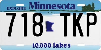 MN license plate 718TKP