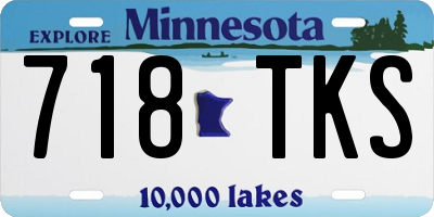MN license plate 718TKS