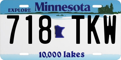 MN license plate 718TKW