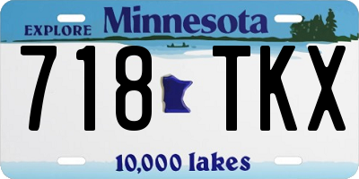 MN license plate 718TKX