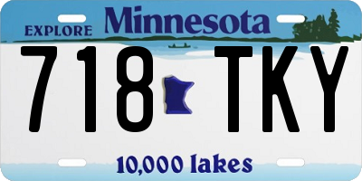 MN license plate 718TKY