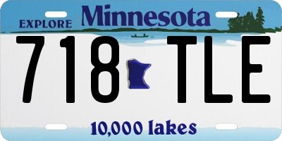 MN license plate 718TLE