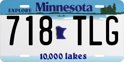 MN license plate 718TLG
