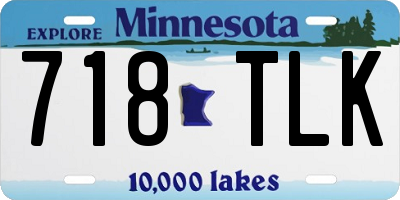 MN license plate 718TLK
