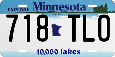 MN license plate 718TLO