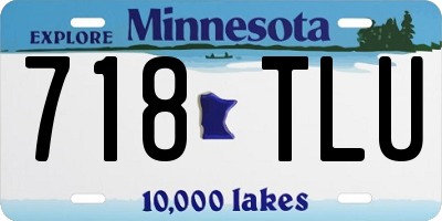 MN license plate 718TLU