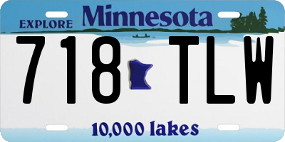 MN license plate 718TLW