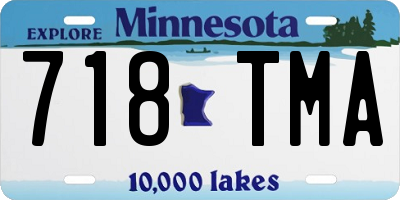 MN license plate 718TMA
