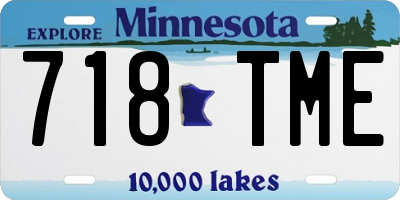 MN license plate 718TME
