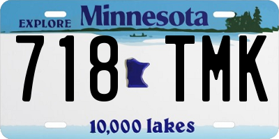 MN license plate 718TMK