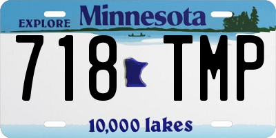 MN license plate 718TMP