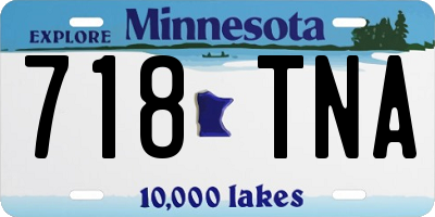 MN license plate 718TNA